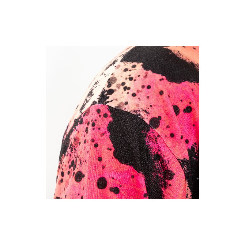 Kokvilnai līdzīgs balināts Bleached Leopard Wild Black T-krekls sublimācijai (L izmers)