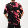 Kokvilnai līdzīgs balināts Bleached Leopard Wild Black T-krekls sublimācijai (L izmers)
