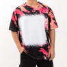Kokvilnai līdzīgs balināts Bleached Leopard Wild Black T-krekls sublimācijai (2XL izmers)