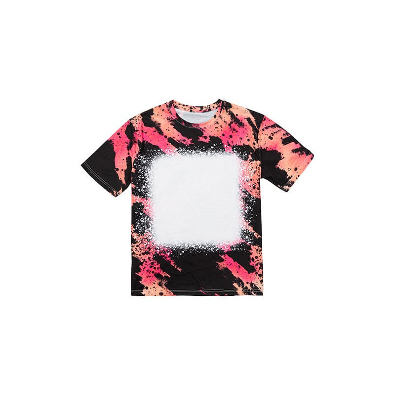 Kokvilnai līdzīgs balināts Bleached Leopard Wild Black T-krekls sublimācijai (2XL izmers)