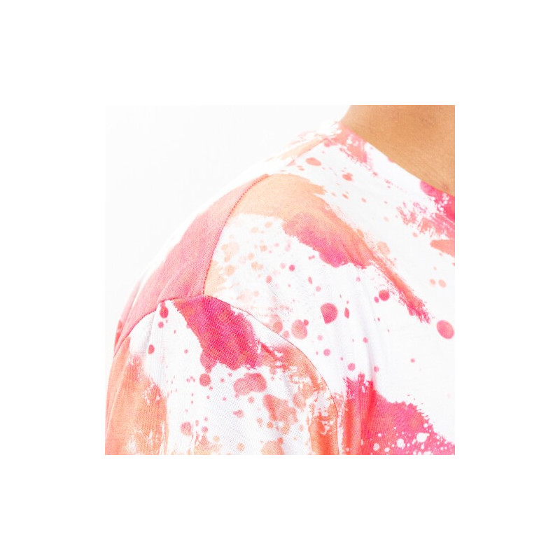 Kokvilnai līdzīgs balināts Leopard Dreamy Pink T-krekls sublimācijai (2XL izmers)
