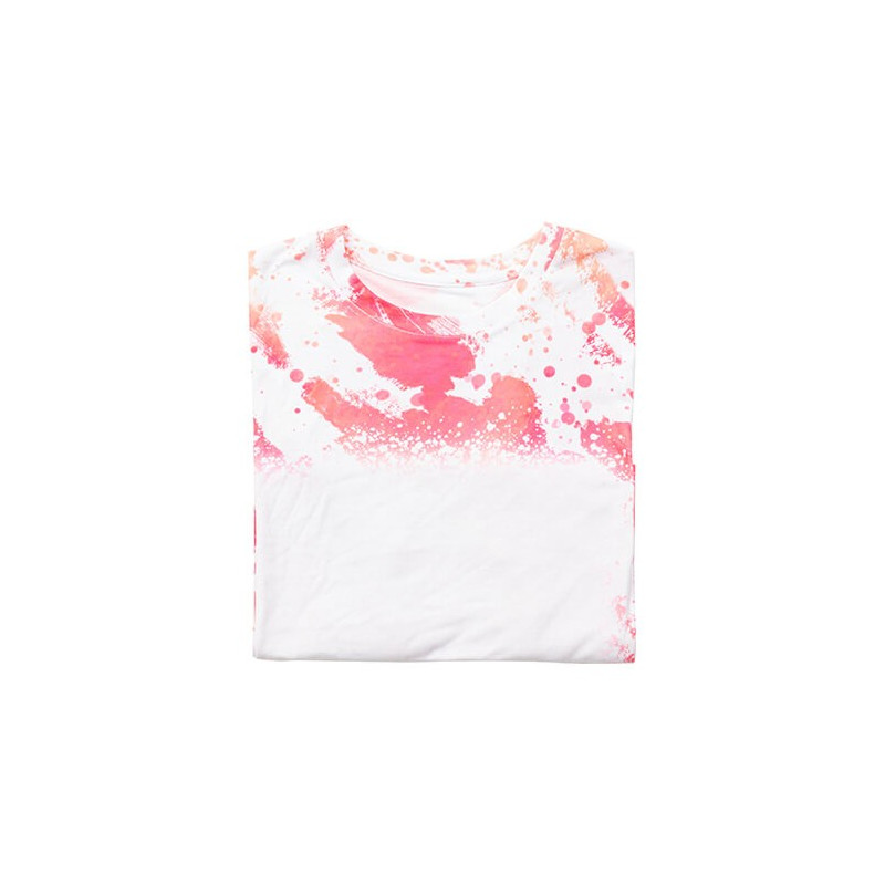 Kokvilnai līdzīgs balināts Leopard Dreamy Pink T-krekls sublimācijai (L izmers)