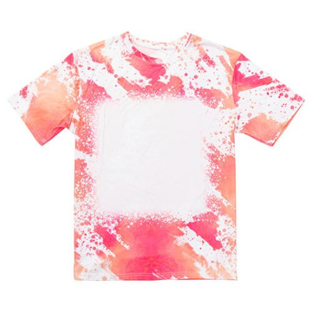 Kokvilnai līdzīgs balināts Leopard Dreamy Pink T-krekls sublimācijai (L izmers)