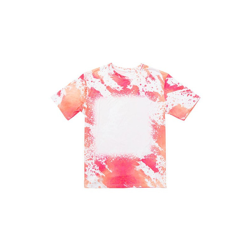 Kokvilnai līdzīgs balināts Leopard Dreamy Pink T-krekls sublimācijai (M izmers)