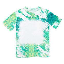 Kokvilnai līdzīgs balināts Leopard vasaras zaļš T-krekls sublimācijai (2XL izmers)