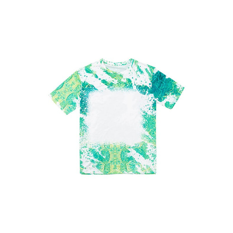 Kokvilnai līdzīgs balināts Leopard vasaras zaļš T-krekls sublimācijai (2XL izmers)