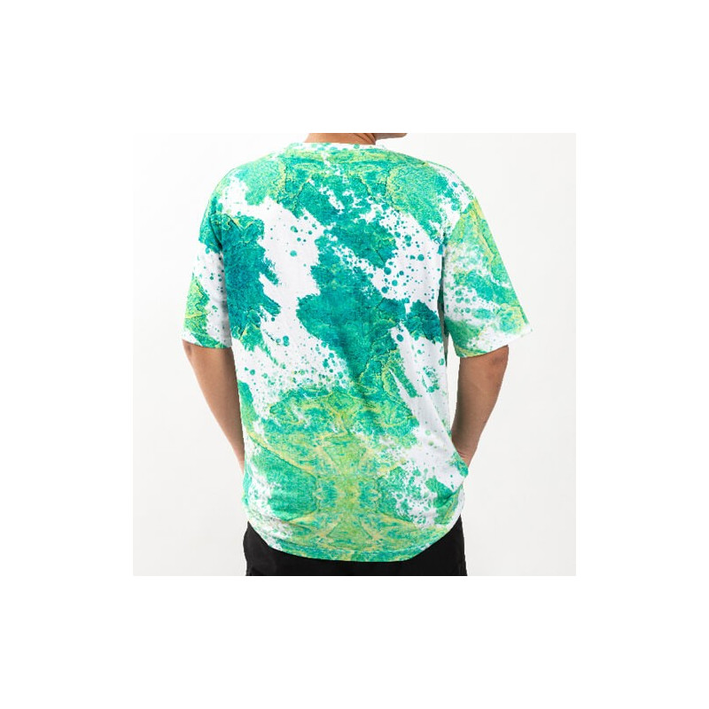 Kokvilnai līdzīgs balināts Leopard vasaras zaļš T-krekls sublimācijai (3XL izmers)