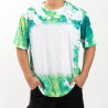 Kokvilnai līdzīgs balināts Leopard vasaras zaļš T-krekls sublimācijai (3XL izmers)