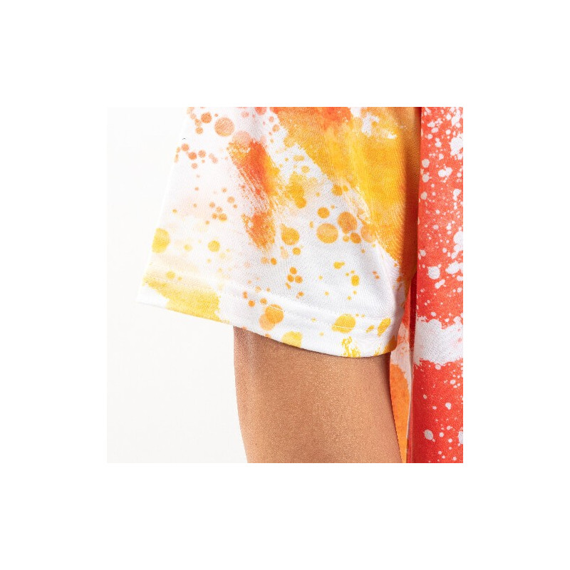 Kokvilnai līdzīgs balināts Leopard Dreams Orange T-krekls sublimācijai (2XL izmers)