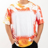 Kokvilnai līdzīgs balināts Leopard Dreams Orange T-krekls sublimācijai (2XL izmers)