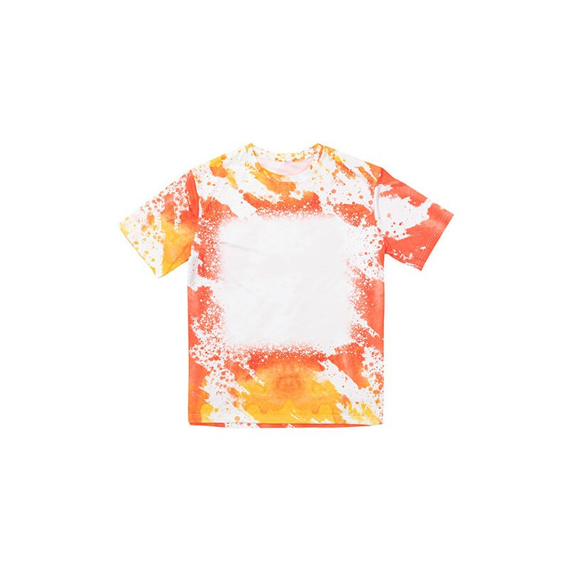 Kokvilnai līdzīgs balināts Leopard Dreams Orange T-krekls sublimācijai (2XL izmers)