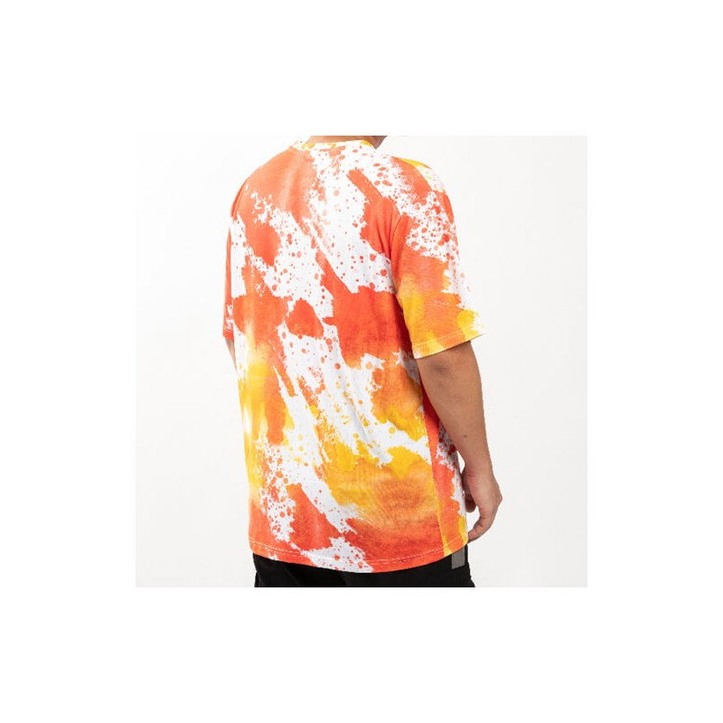Kokvilnai līdzīgs balināts Leopard Dreams Orange T-krekls sublimācijai (L izmers)