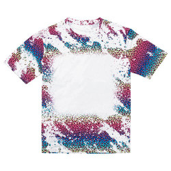 Kokvilnai līdzīgs balināts Leopard Wild Purple T-krekls sublimācijai (2XL izmers)