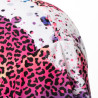 Kokvilnai līdzīgs balināts Leopard Wild Purple T-krekls sublimācijai (3XL izmers)