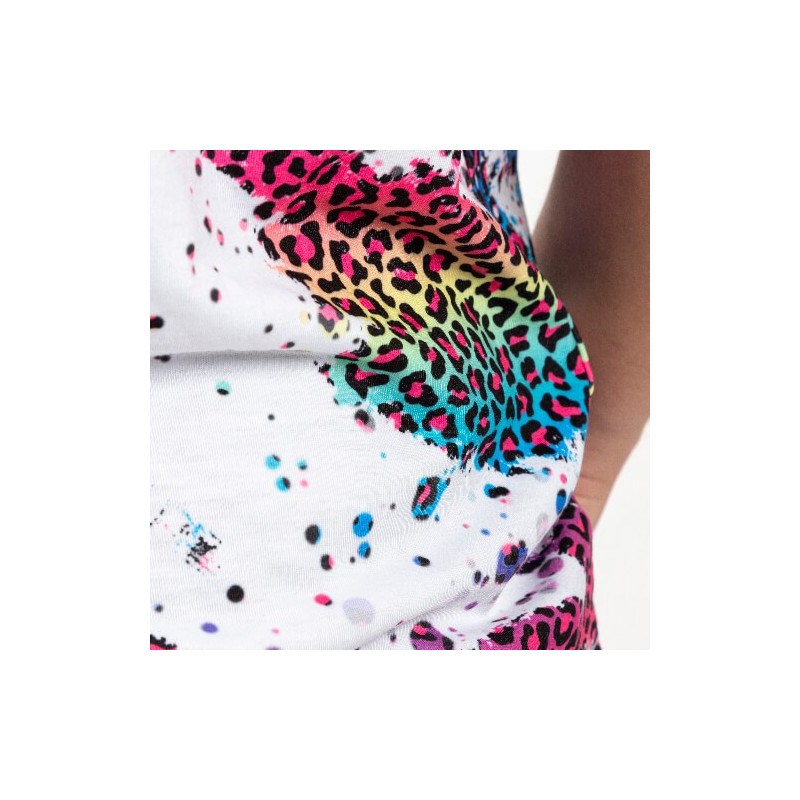 Kokvilnai līdzīgs balināts Leopard Wild Purple T-krekls sublimācijai (3XL izmers)
