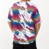 Kokvilnai līdzīgs balināts Leopard Wild Purple T-krekls sublimācijai (3XL izmers)