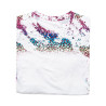 Kokvilnai līdzīgs balināts Leopard Wild Purple T-krekls sublimācijai (3XL izmers)