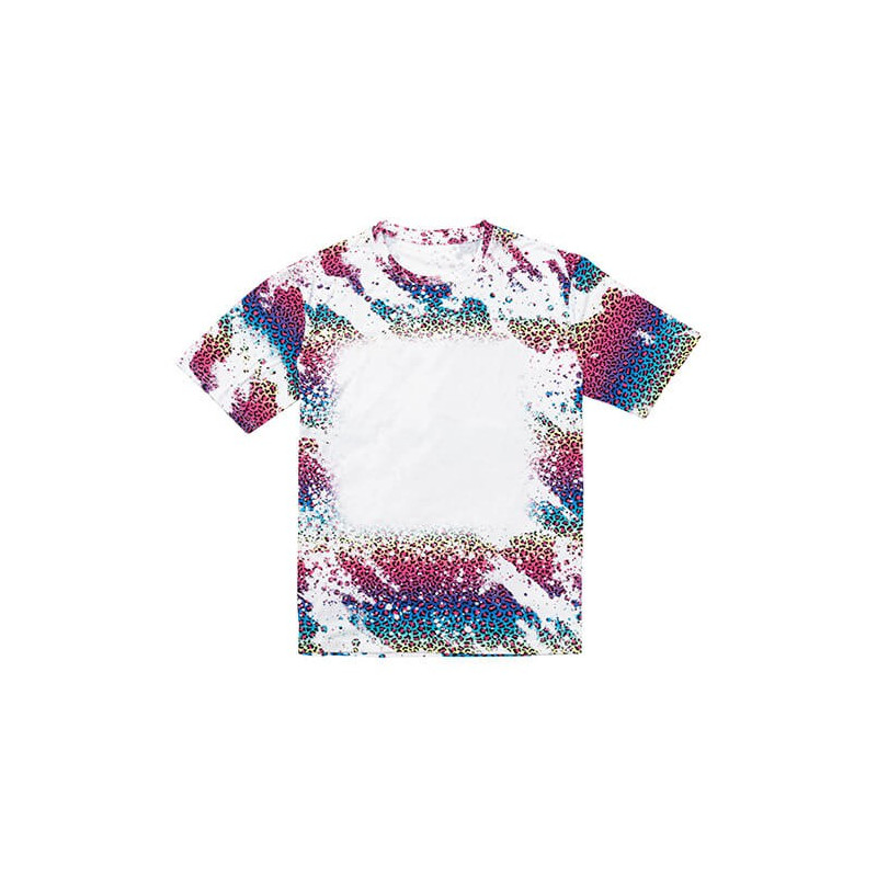 Kokvilnai līdzīgs balināts Leopard Wild Purple T-krekls sublimācijai (3XL izmers)