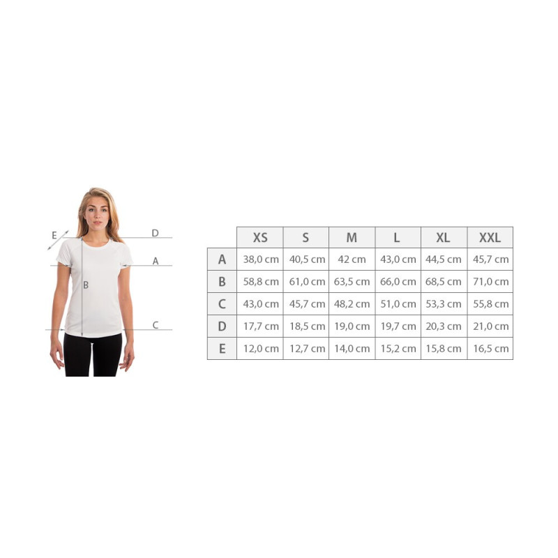 Sieviešu Slim Fit T-krekls ar īsām piedurknēm sublimācijai - balts (L izmērs)