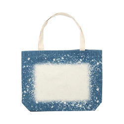 Balināta Starry Denim plecu soma sublimācijai