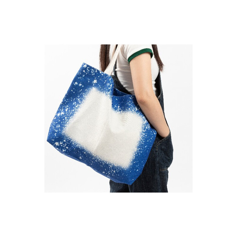 Balināta Starry Denim plecu soma sublimācijai