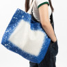 Balināta Starry Denim plecu soma sublimācijai
