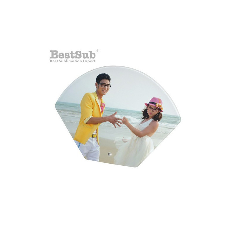 Glass fan shaped photo frame 28 x 18 cm Sublimation Thermal Transfer