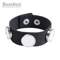 Suede bracelet with 3...