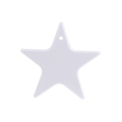 Plastic star pendant Sublimation Thermal Transfer