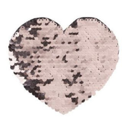Divu krāsu vizuļi sublimācijai un uzklāšanai uz tekstilmateriāliem - sirds 12 x 10,5 cm
