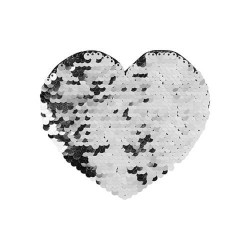 Divu krāsu vizuļi sublimācijai un uzklāšanai uz tekstilmateriāliem - sirds 12 x 10,5 cm