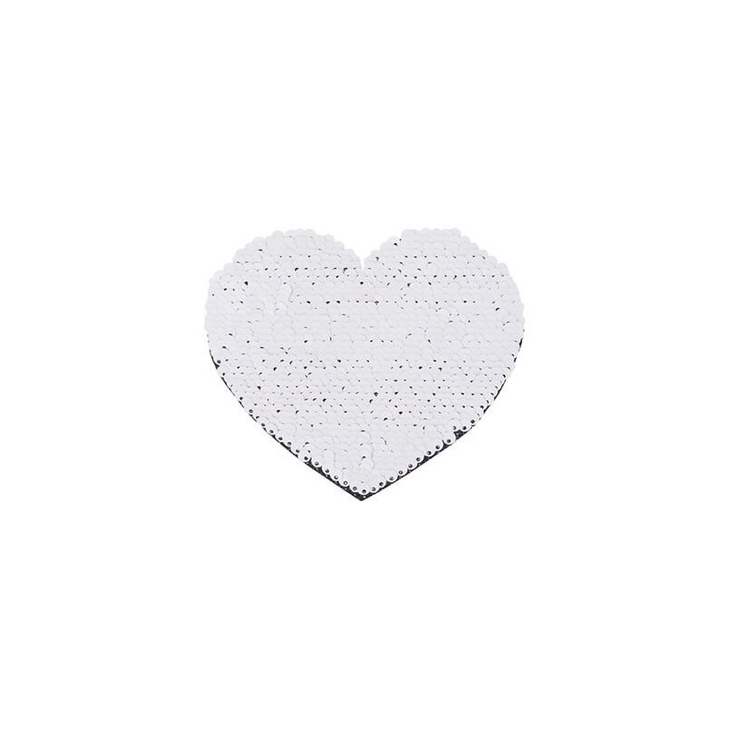 Divu krāsu vizuļi sublimācijai un uzklāšanai uz tekstilmateriāliem - sirds 12 x 10,5 cm