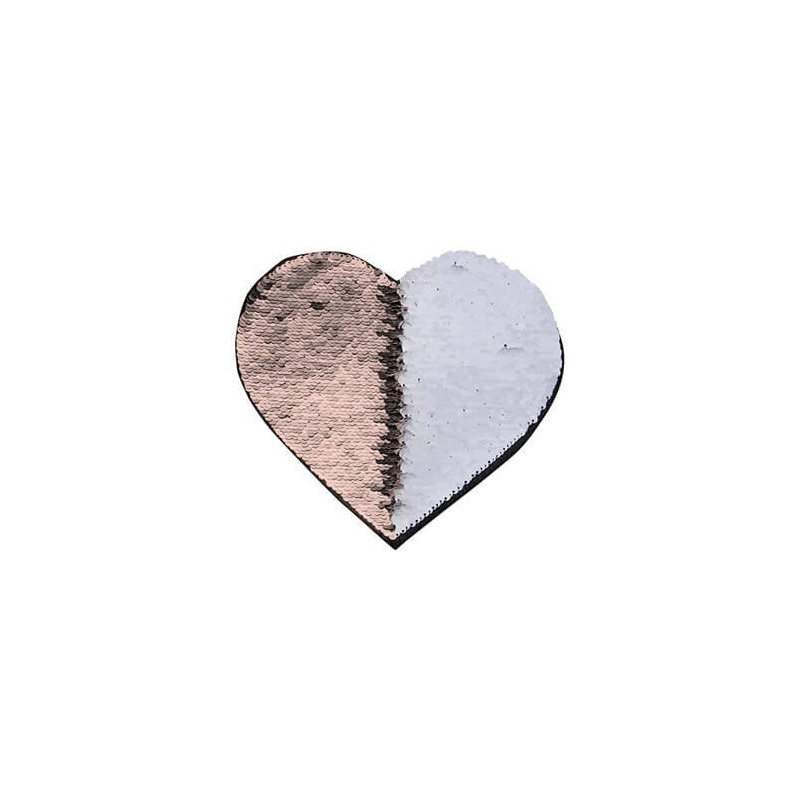 Divu krāsu vizuļi sublimācijai un uzklāšanai uz tekstilmateriāliem - sirds 19 x 22 cm