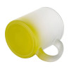 Matēta stikla krūze 330 ml sublimācijai - laima dzeltens  gradients sublimācijas termiskā pārnešana