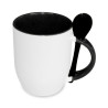 Sublimācijas krūze JS-Coating mug with spoon black
