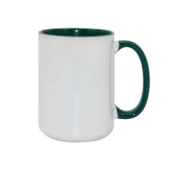 Sublimācijas krūze FUNNY MAX A+ 450 ml dark green