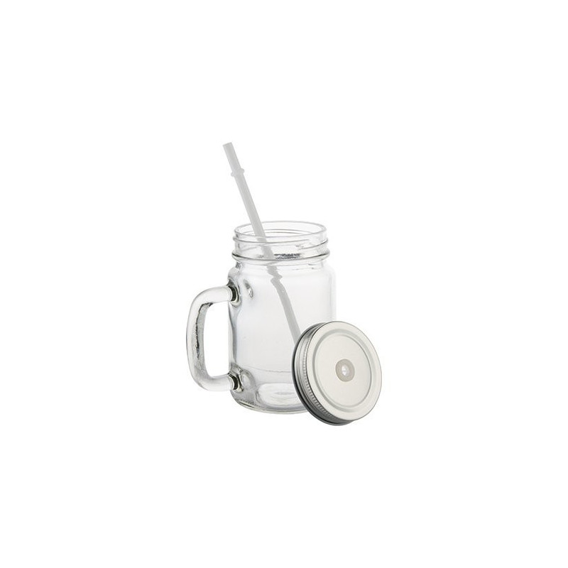 Sublimācijas krūze Mason Jar ar salmiņu