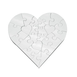 MDF jingsaw puzzle heart 17...