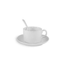 White cup with saucer and...