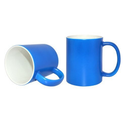 sublimācijas krūze apdrukai fluorescent - blue matte
