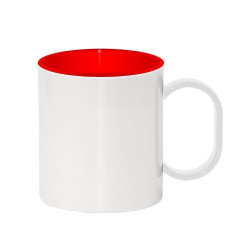 Plastic mug 330 ml with red...