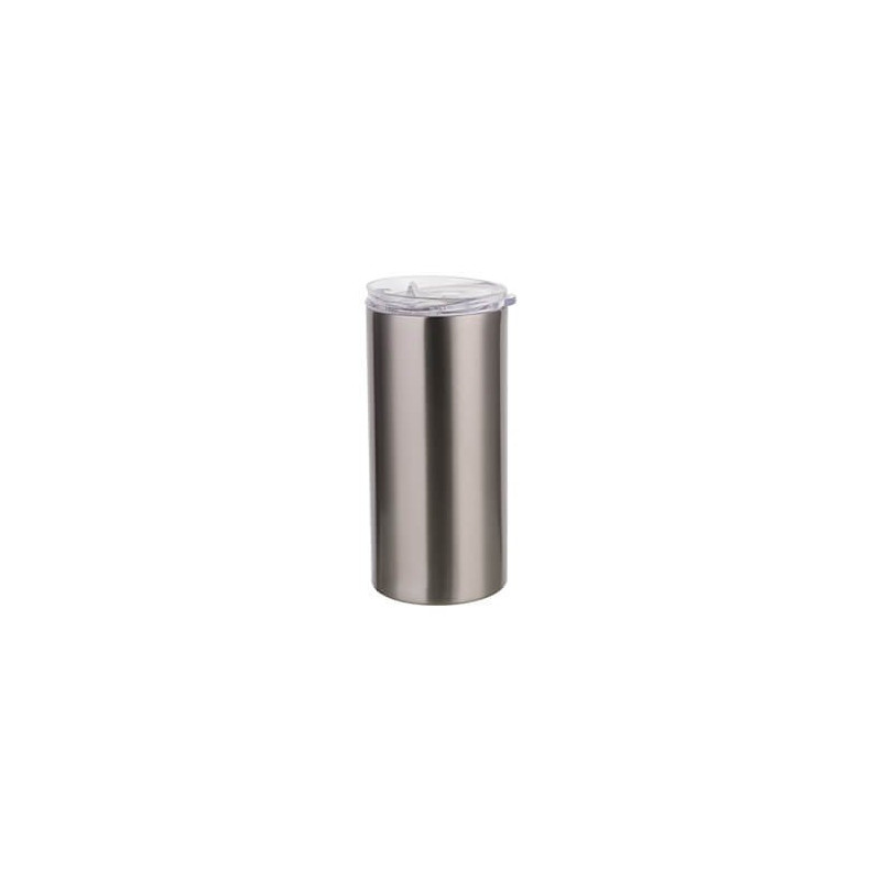 Tumbler 480 ml ar salmiņu sublimācijai - sudrabs