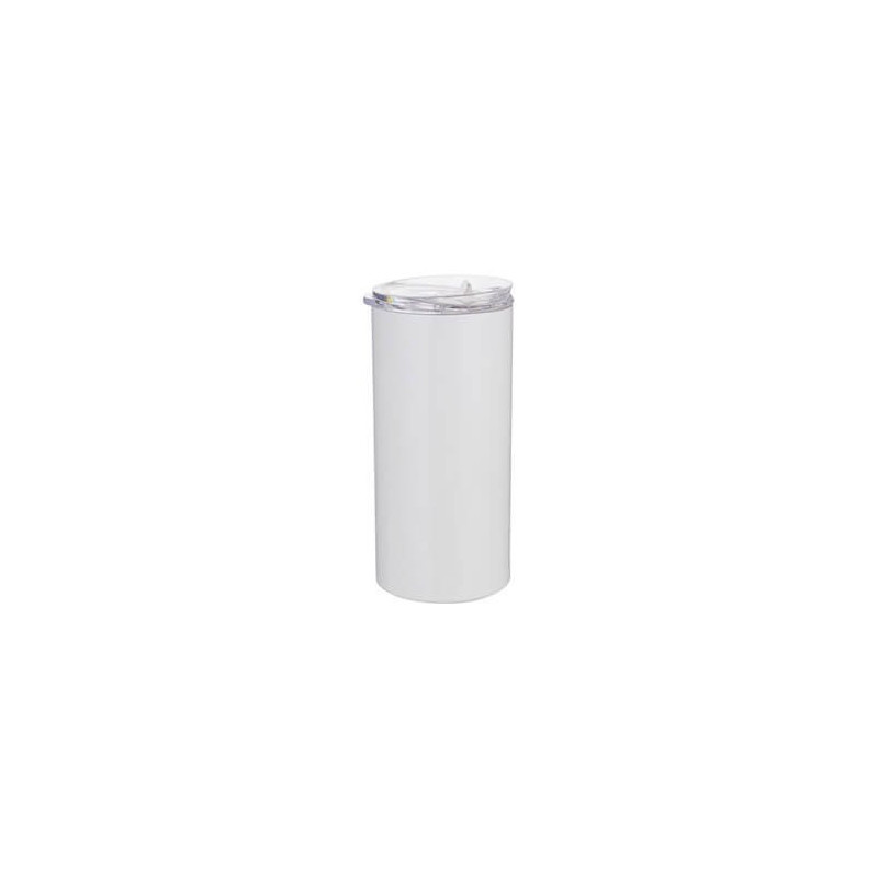 Tumbler 480 ml ar salmiņu sublimācijai - sudrabs