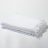 Dvielis 152 x 76 cm ar bārkstīm sublimācijai - balts