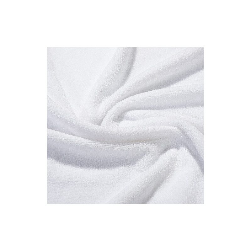Dvielis 152 x 76 cm ar bārkstīm sublimācijai - balts