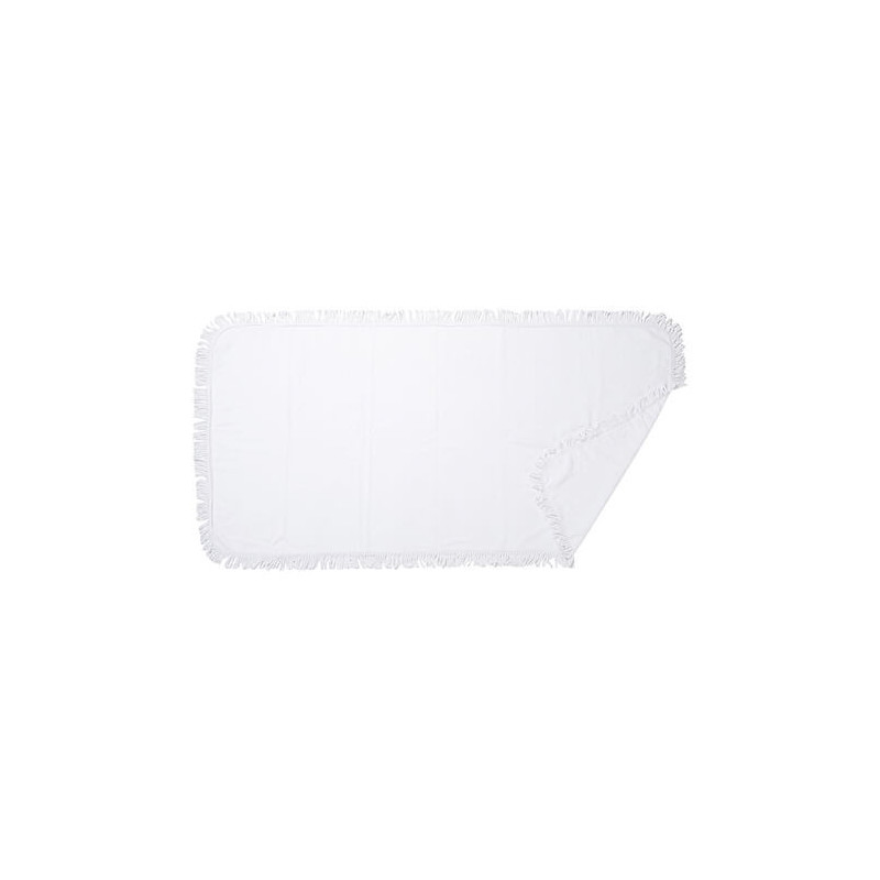 Dvielis 152 x 76 cm ar bārkstīm sublimācijai - balts