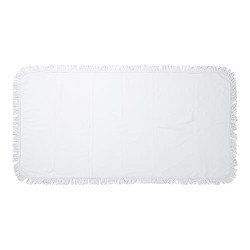 Dvielis 152 x 76 cm ar bārkstīm sublimācijai - balts