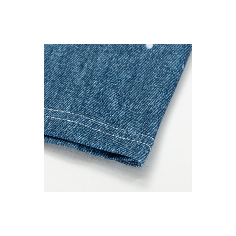 Cotton-Like Bleached Starry Faux Denim T-krekls sublimācijai izm.3XL