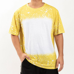 Cotton-Like Bleached Starry Yellow T-krekls sublimācijai izm. 3XL