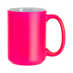 Max Fluo Color krūze - rozā, matēta 450 ml. siltuma pārnesei
